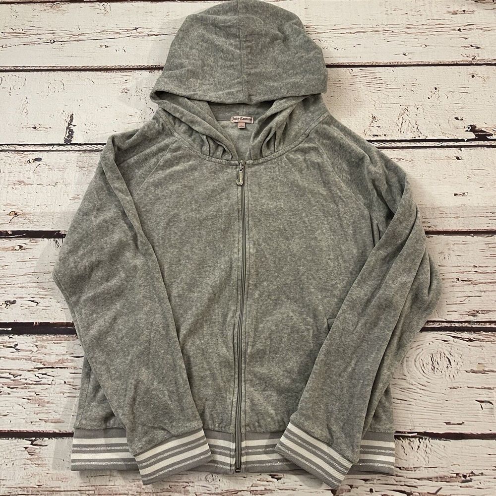 Y2K Juicy Couture Women's Gray Velour Track Size Large